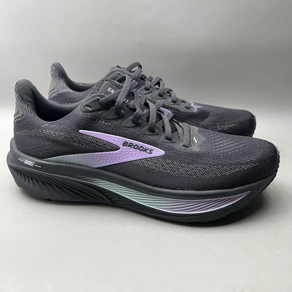 Brooks Ghost 17 Running Shoes Women Size 9 B Gray Mesh Comfort Cushion Sneakers